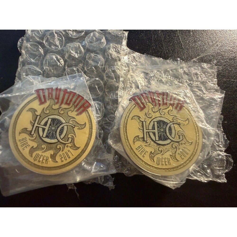 Lot of 2 HOG Harley Davidson Owners Group Daytona Bike Week 2007 Motorcycle Pin